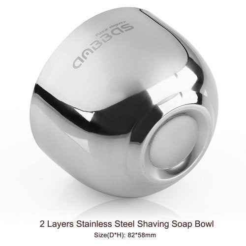 Anbbas Shaving Brush Synthetic Badger and 100g Shaving Soap with Bowl Stainless Steel,Black Acrylic Shaving Stand Holer for Man Wet Shave Kit