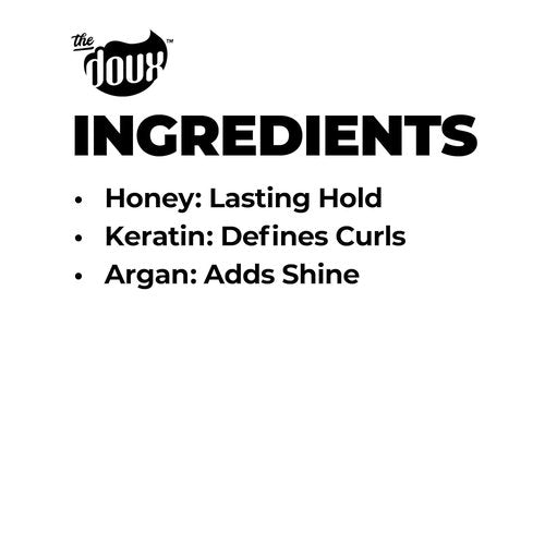 Doux POP LOCK Curl Forming Glaze - Anti-Humidity Gel with Honey & Argan Oil for Natural Hair