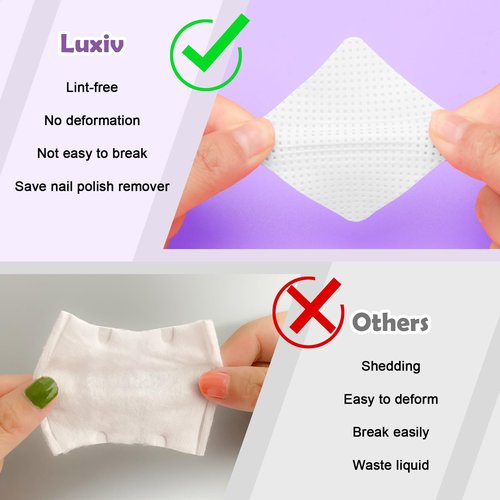 1080 + 3 Pcs Lint Free Nail Wipes Kit, Disposable Nail Polish Remover Pads Non-Woven Nails Eyelash Extensions Wipes, Nail Polish Remover Wipes with 200 ML Bottle, 2 Pcs Cuticle Pusher (White)