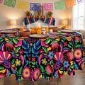 Mexico Tablecloth 70 Inch Round - Festive Cinco De Mayo Fiesta Decorations, Seasonal Polyester Table Cover - Variation: Mexico / 70" Round