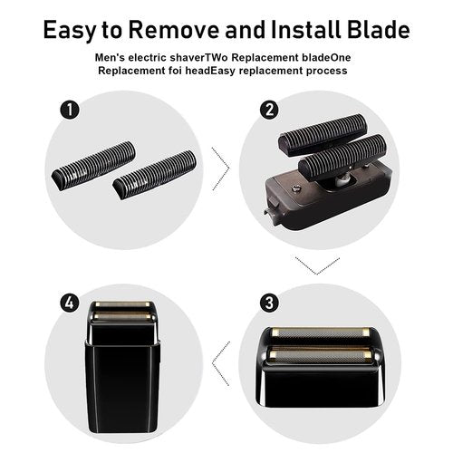 BaBylissPRO Shaver Replacement Foil & Cutters - 2PC Black for Double FXFS2 Model