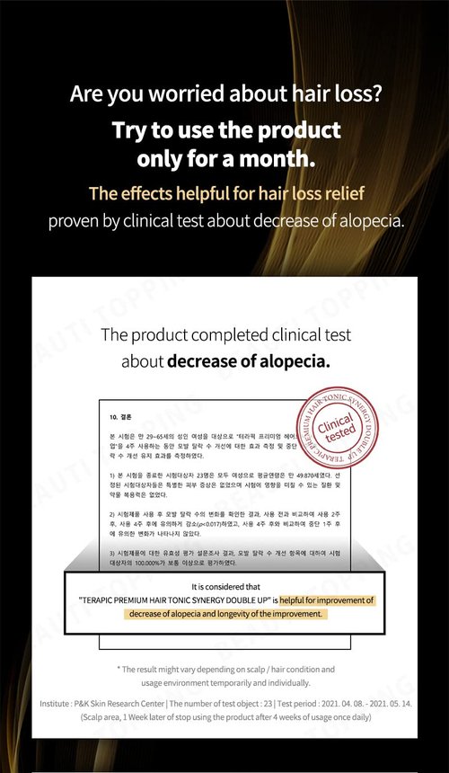 Premium Hair Tonic Synergy Double Up - Hair Thickening Scalp Serum for Anti-Hair Loss & Root Strengthening | 5.41 fl. oz
