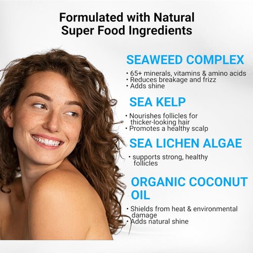 Saltie Daily Hair Detangle Conditioner - Nourishing Formula with Seaweed, Kelp & Algae | Lightweight & Shine-Enhancing (8.5 fl. oz / 250ml)