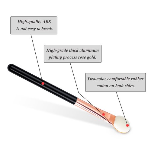 Uorpoto Eyeshadow Applicators Double Sided Sponge Makeup Brushes Reusable 10Pcs Round Foam Eye Shadow Applicator Sticks Brush Set Washable