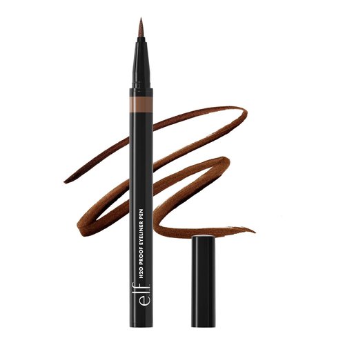 e.l.f. H2O Proof Eyeliner Pen - Waterproof, Long-Lasting, High-Pigmented Felt Tip Liner in Deep Brown | Vegan & Cruelty-Free