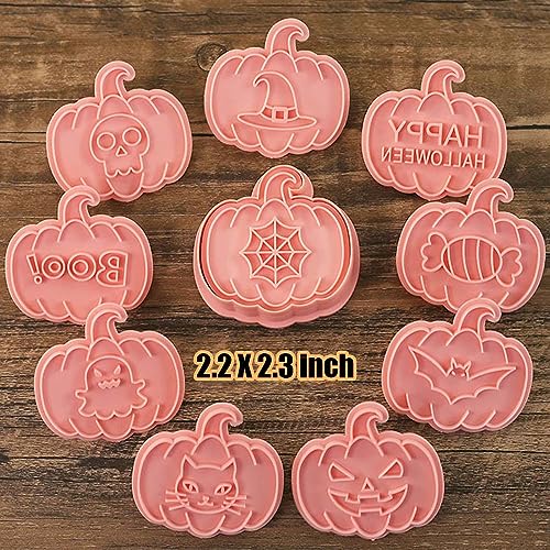 Mini Pumpkin Cookie Cutters Set - Halloween Raised Design Pastry Stamps - Pumpkin-Pattten
