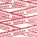Halloween Caution Tape Keep Out Dripping Blood - 30 Ft Spooky Barrier Decor