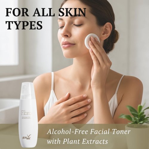 GERnetic Fibro Alcohol-Free Facial Toner, Gentle Makeup Remover with Chamomile & Cucumber, For All Skin Types, Plant-Based Face Tonic Lotion, 200ml/6.76 fl oz