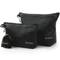 Vavabox Extremely Light Toiletry Bag for Women, Water-Resistant Zipper Pouch, Nylon Makeup Bag Travel essentials for Men Camping Gym (Black)