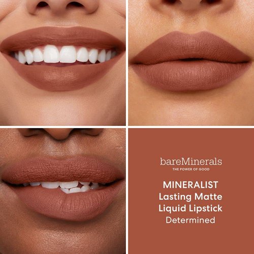 bareMinerals Mineralist Matte Liquid Lipstick - Velvet Finish, All-Day Wear, Talc-Free, Weightless Formula