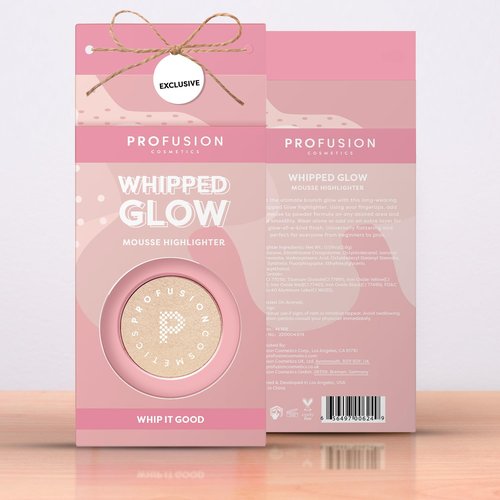 Profusion Cosmetics Whipped Glow Mousse Highlighter - Lightweight Cream for Effortless Radiance & Long-Lasting Shine