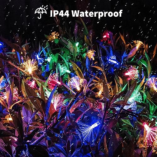 Multicolor Fiber Optic Fairy Lights 33FT Battery Operated with Timer for Christmas Wedding Garden