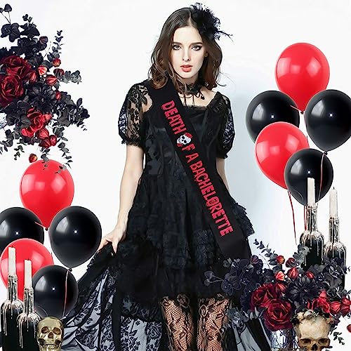 Gothic Bachelorette Sash with Halloween Elements - Death of A Bachelorette
