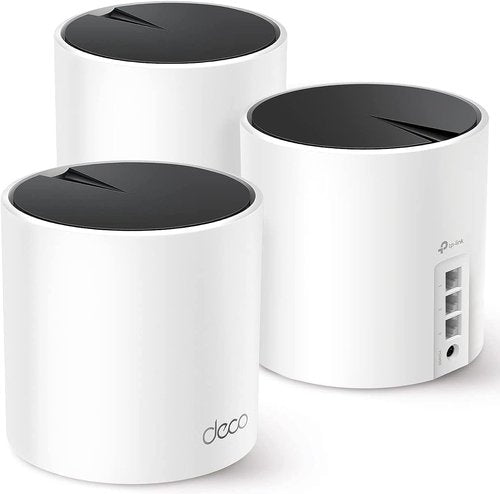 TP-Link Deco X55 WiFi 6 Mesh System - Covers Up to 6500 Sq.Ft | 3-Pack with 3 Gigabit Ports Each