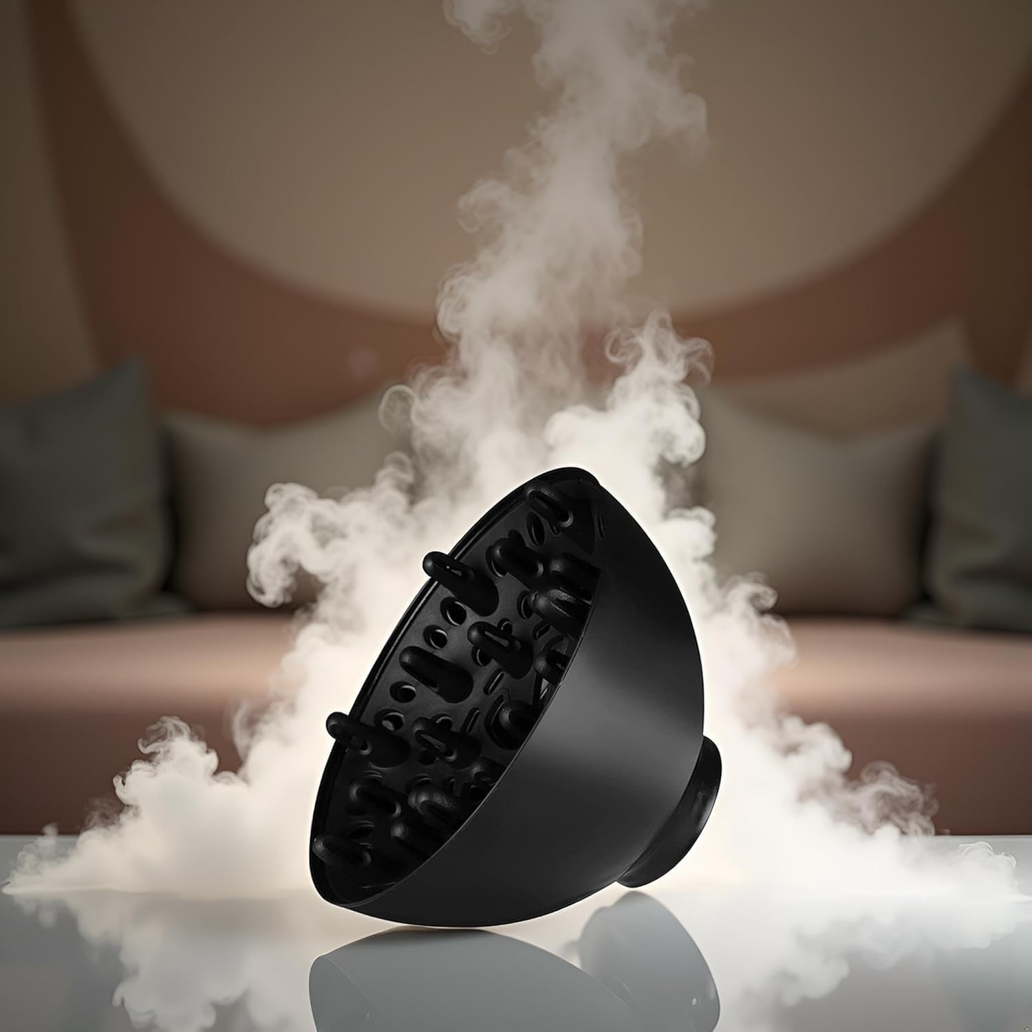 Universal Black Hair Dryer Diffuser - Curly Hair Styling Tool for Enhanced Volume & Definition
