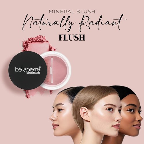 Bellapierre Mineral Blush - Lightweight Loose Powder Cheek Color with Warm Dewy Finish | Talc-Free, Hypoallergenic - 0.3 oz - Desert Rose