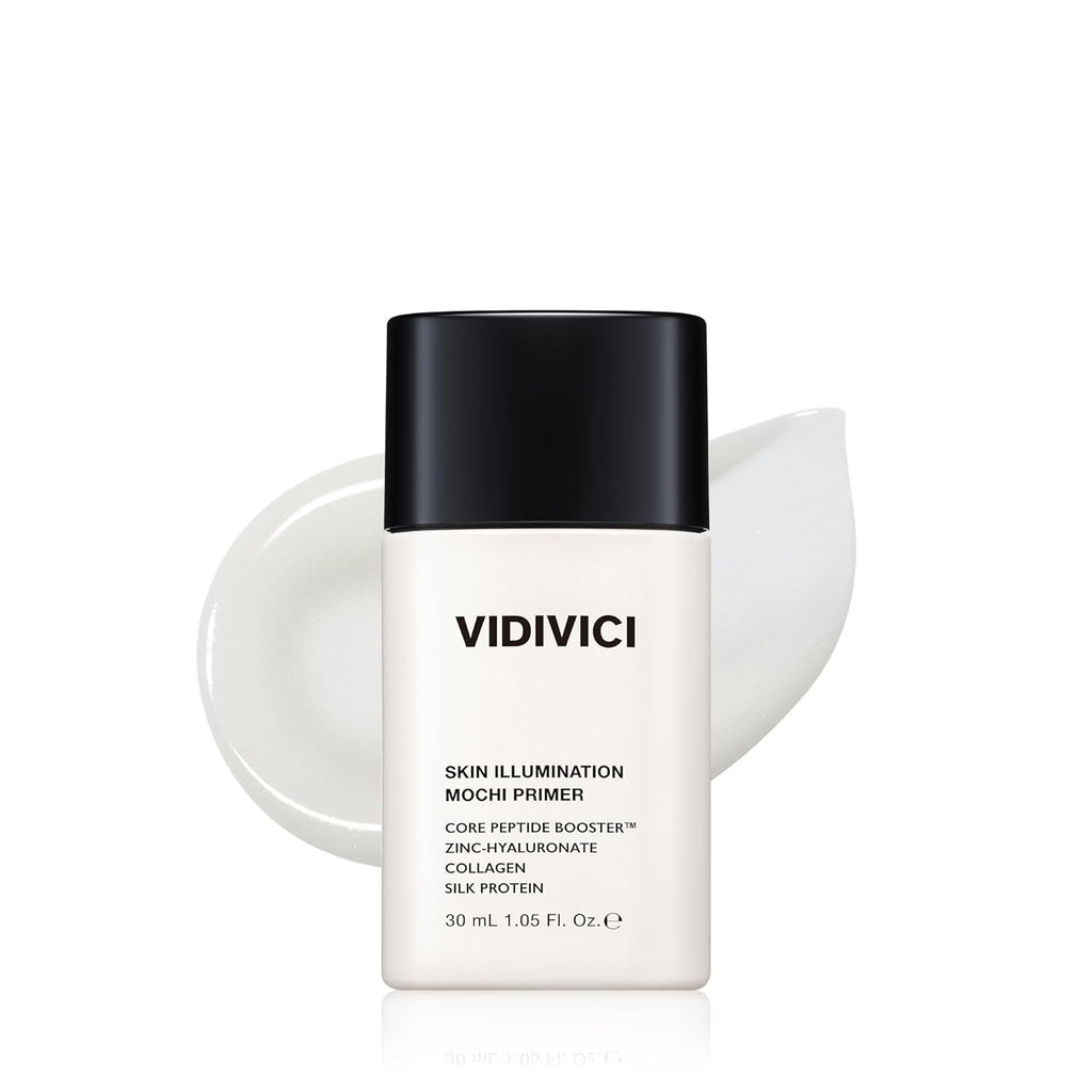 VIDIVICI Skin Illumination Mochi Primer - K-Beauty Pore Blurring Makeup Primer with 84% Skincare Ingredients, 1.05 fl oz