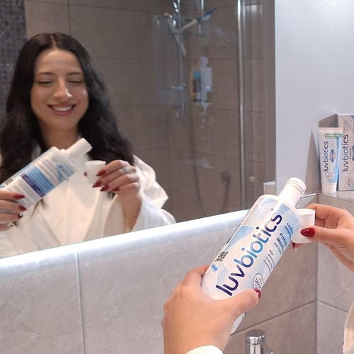 Luv Biotics Alcohol & Fluoride Free Mouthwash with Oral Probiotics, Xylitol for Fresh Breath, Gum Health & Oral Microbiome Support-500m