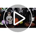 Pirate Banner Flags Set - Black White Skull Party Decorations, 32.8 ft, 24 Pcs