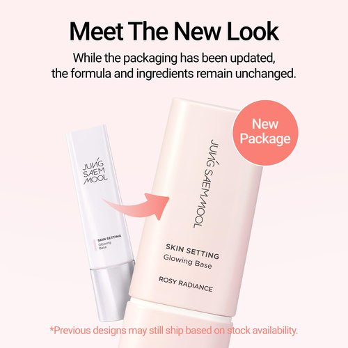 JUNG SAEM MOOL Skin Setting Glowing Base 1.35 Fl Oz, Hydrating Primer with Fine Pearls for Radiant Glow, Pore-Smoothing Pink Flower Complex, Makeup Base for Dry and Combination Skin, Korean Makeup