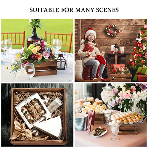 Burnt Wood 4-Piece Wooden Cupcake Stand Set for Party & Dessert Display