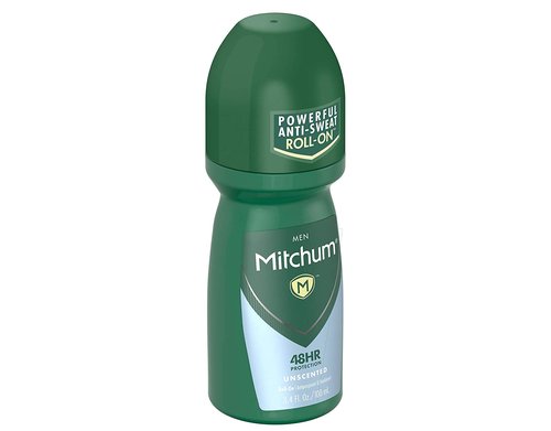 Mitchum Invisible Anti-Perspirant & Deodorant Roll-On, Unscented 3.4 oz (Pack of 4)