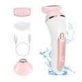 YHC Electric Razor for Women – 2-in-1 Waterproof Cordless Shaver for Legs, Underarms, Face & Bikini, Hypoallergenic Blades, Wet & Dry Use, USB Rechargeable (Pink).