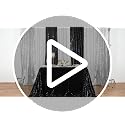 Black Sequin Tablecloth 60x102 Inches - Glitter Fabric for Party Events - QueenDream