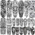 Temporary Tattoos Full Arm Sleeve Zeus God Design - Variation of SleeveZeus