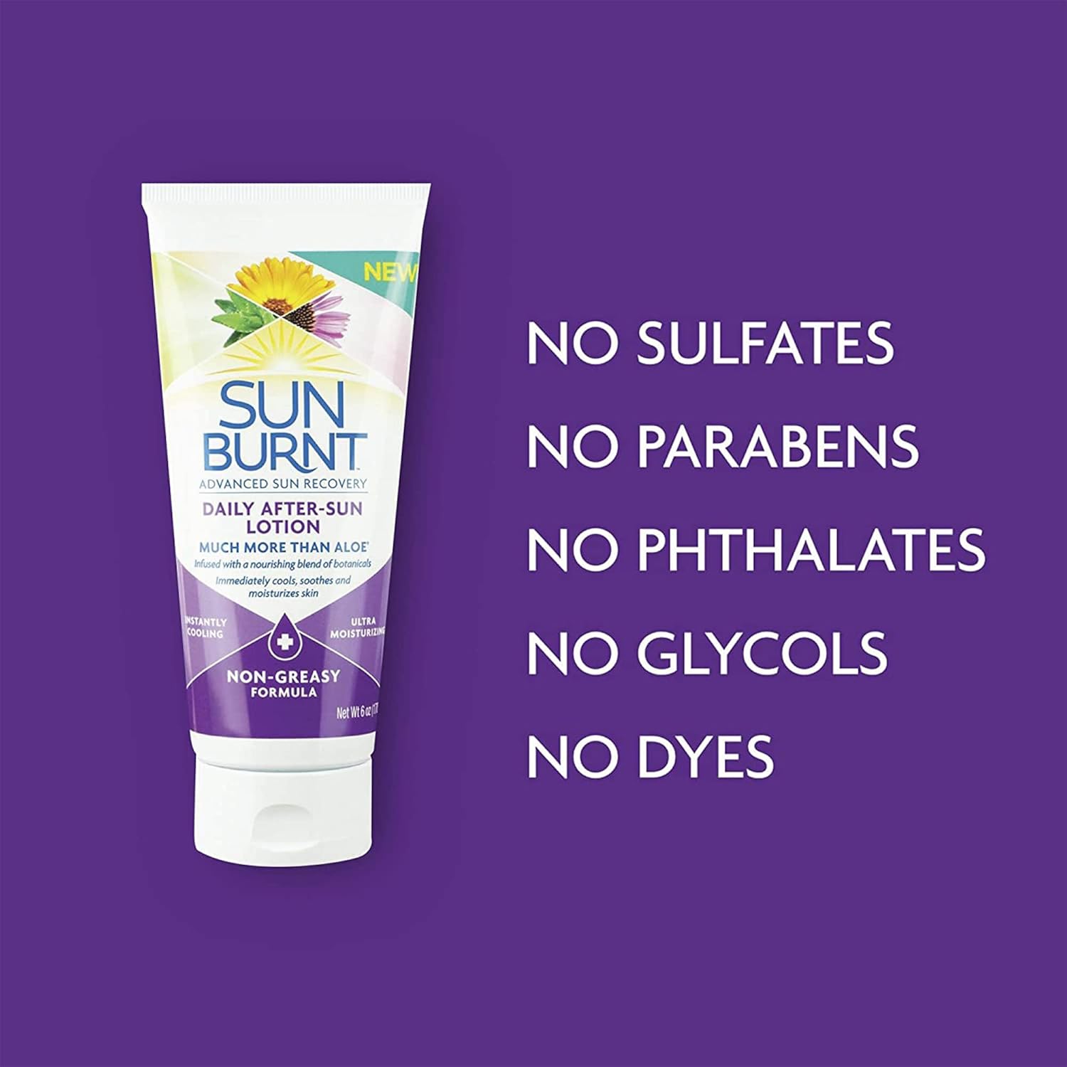 Sunburnt Advanced After-Sun Lotion - Soothing Relief for Sun-Damaged Skin | 6 Ounce