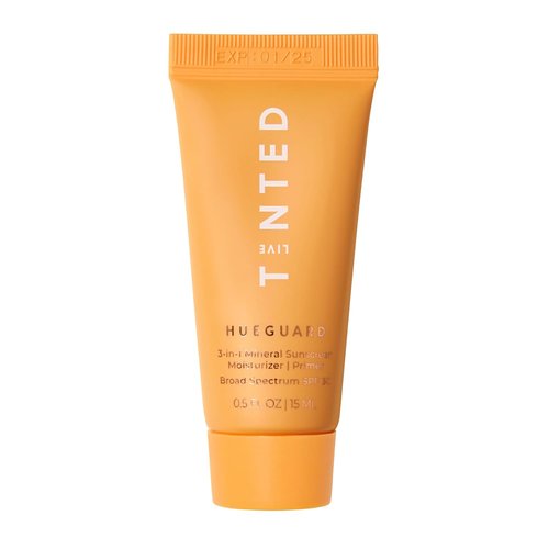 Live Tinted Hueguard® Mini 3-in-1 Mineral Sunscreen - Hydrate & Protect Skin Year-Round | SPF 30, 0.5 Fl Oz