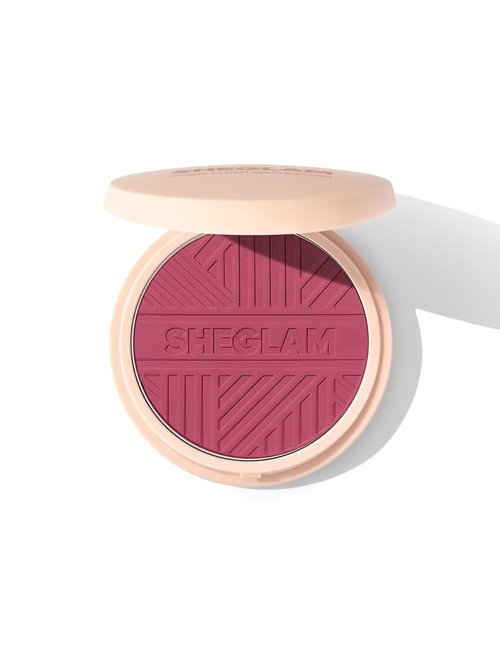 SheGlam Divine Flush Matte Blush Powder - Highly Pigmented, Long-Lasting Natural Glow | Lightweight Makeup