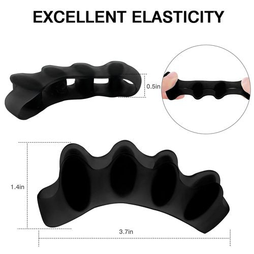 HLOES 2PCS Toe Spacers for Women and Men, Toe Separators for Pedicure, Bunion Corrector, Hammer Toe Straightener, Plantar Fasciitis, Toe Spreaders for Foot Pain Relief and Foot Health.