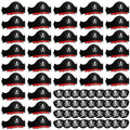 Pirate Costume Accessories Set - 72 Pcs Pirate Hats & Eye Patches - Kids & Adults, Party & Halloween