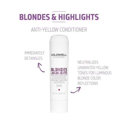 Goldwell Dualsenses Blondes & Highlights Conditioner - Anti-Yellow Formula for Radiant Hair