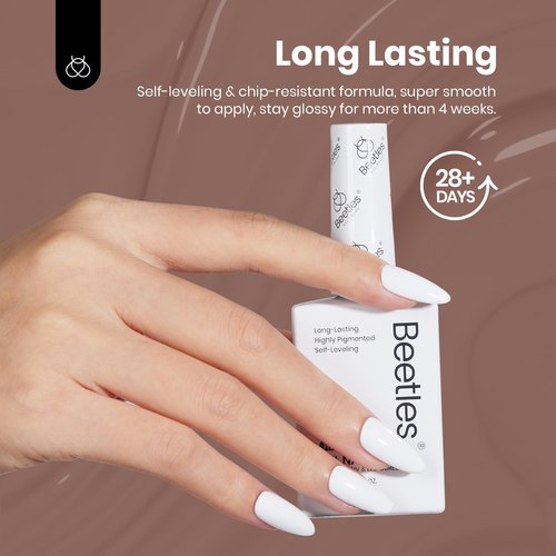 Beetles Hema-Free Gel Nail Polish Set - 6 Colors 15ML Brown Burgundy Black White Red Nude Soft Classics Polish Soak off Uv Led Lamp Nail Art Salon Colorful Bottle Manicure