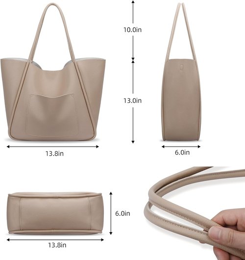 KKXIU Tote Bag - Vegan Leather Shoulder Purse with Large Capacity for Travel | Stylish & Durable