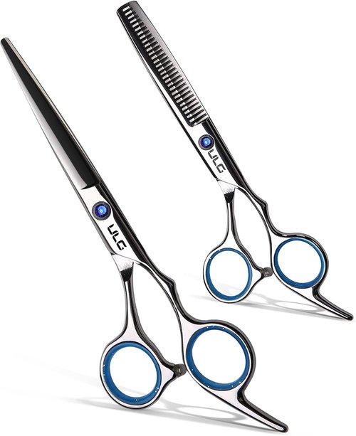 ULG Professional Hair Cutting Scissors Kit - Thinning Shears & Razor Edge Texturizing | 6.5 Inch Japanese Stainless Steel