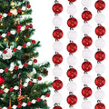 Christmas Candy Garland Beads Set - Multi Color Glitter 40ft with White, Red & Silver Variations