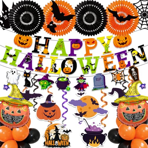 Halloween Decorations Set - 23 Pack Spooky Party Decor for Fall Festivities