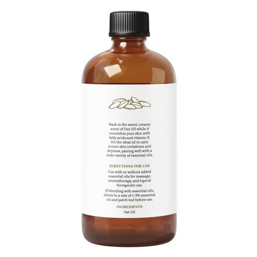 Essential Delights Oat Oil - Premium Undiluted Carrier Oil | for Skin, Face, Body, Hair Revitalization | Vegan & Cruelty Free (16 Fl Oz)