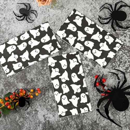 Halloween Ghost Paper Napkins Set - Disposable Party Hand Towels, 100 Pieces