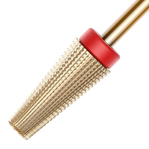 5-in-1 Nail Drill Bit, Professional Tungsten Carbide E File Bit, Two-Way Rotation for Left/Right Hand Use, Fine Grit for Cuticle Removal, Shaping, Pedicure (3/32" Shank)