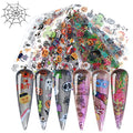 Halloween Kawaii Nail Foil Transfer Stickers - Sky Starry Design for Manicure