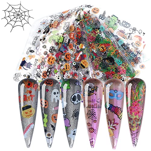 Halloween Kawaii Nail Foil Transfer Stickers - Sky Starry Design for Manicure
