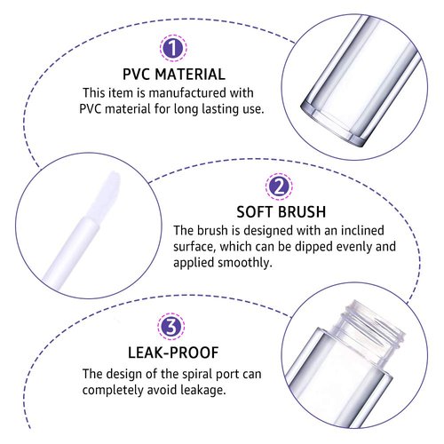 AMORIX 24 Pack Crystal Rhinestone Lip Gloss Tubes with Wand 5ml Empty Containers + Syringes + Labels
