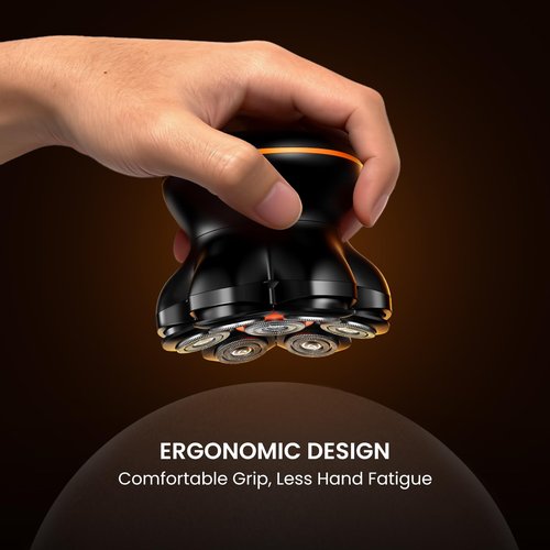 MAXGROOM® Head Shaver for Bald Men, Waterproof Electric Razor with 7D Floating Heads, Close Smooth Shave, Magnetic Detachable Blades, Long Battery Life, Dual-Speed Power, Wet/Dry Shave, Gifts for Men