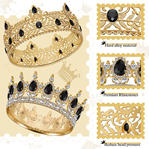 Cool Style Prom King and Queen Crowns and Sash Set for Men Women