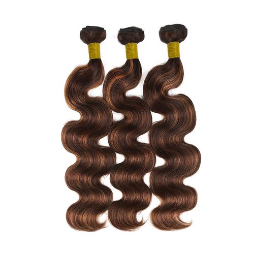Light Brown Bundles Human Hair #1B30 Body Wave Human Hair Bundles 18 20 22 Inch Highlight Bundle Unprocessed Brazilian Remy Hair Extensions Double Weft Deals