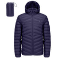 CAMEL CROWN Men Packable Down Jacket Hooded Lightweight Puffer Insulated Coat for Travel Outdoor Hiking
